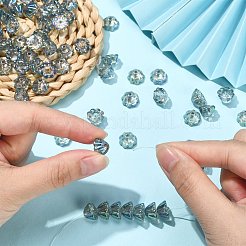 100pcs transparente sprühlackierte Glasperlen&nbsp;GLAA-CJ0001-91