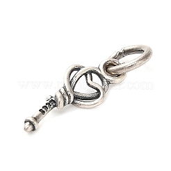 Breloques en forme de cœur en argent sterling s925&nbsp;STER-K183-02A-AS