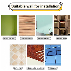 DIY selbstklebende Acrylspiegel-Wanddekoration&nbsp;DIY-WH0449-93