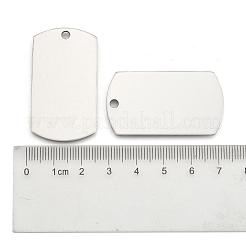 Pendentifs vierges à estampiller rectangulaires en acier inoxydable 201 résistant au ternissement&nbsp;LS-STAS-S031-03