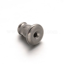 304 acero inoxidable tuercas de oreja, color acero inoxidable, 6x5x3.5mm, agujero: 2.5 mm