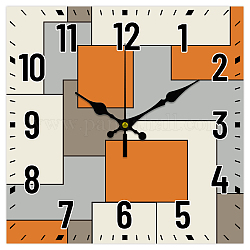 Horloge murale imprimée en mdf, pour la décoration de la chambre à coucher du salon, carrée, nombre, 300x300mm