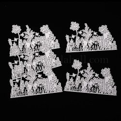 Flower Carbon Steel Cutting Dies Stencils, for DIY Scrapbooking/Photo Album, Decorative Embossing DIY Paper Card, Matte Platinum Color, 15x9.7x0.08cm