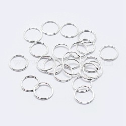 925 runde Ringe aus Sterlingsilber, verlötete Biegeringe, geschlossene Ringe springen, Silber, 24 Gauge, 4x0.5 mm, Innendurchmesser: 2.5 mm