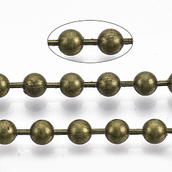 Латунные шаровые цепи, долговечный, пайки, с катушкой, без кадмия, без никеля и без свинца, античная бронза, 4.5 мм, около 150.91 фута (46 м) / рулон