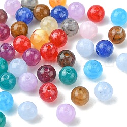 Perline gemma acrilici imitazione rotonda, colore misto, 8mm, Foro: 2 mm