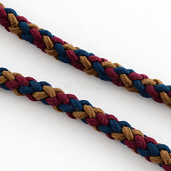 Handmade Braided Nylon Elastic Cord, Sienna, 5mm, about 109.36 yards(100m)/roll