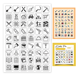 PVC-Plastikstempel, für diy scrapbooking, Fotoalbum dekorativ, Karten machen, Briefmarkenblätter, Gemischte Muster, 16x11x0.3 cm