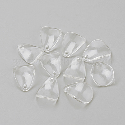 Transparent Acrylic Pendants, Petal, Clear, 17.5x13x3mm, Hole: 2mm