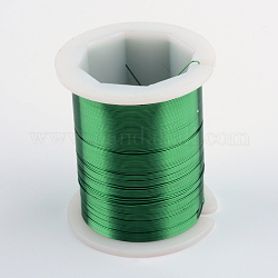 Круглая медная проволока для ювелирных изделий, зелёные, 26 датчик, 0.4 мм, около 98.42 фута (30 м) / рулон