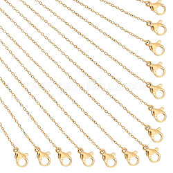 Pandahall elite 20 hebras 18 pulgadas collares de cadena de cable de acero inoxidable con cierres de langosta para la fabricación de joyas de collar, dorado