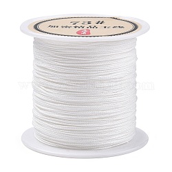 40 Yards Nylon Chinese Knot Cord, Nylon Jewelry Cord for Jewelry Making, White, 0.6mm