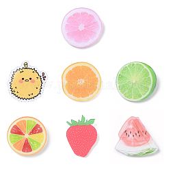 Aimants pour réfrigérateur décorations en acrylique, fruits, formes mixtes, couleur mixte, 7 pièces / kit