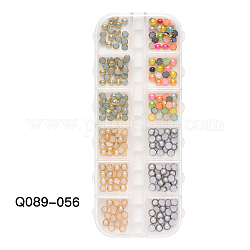 Абс пластмассовые имитационные жемчужные кабошоны, с латунной фурнитурой , ногтей декоративные аксессуары, полукруглый, разноцветные, 4~4.5x1.5~2 мм