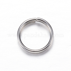 304 Stainless Steel Split Rings, Double Loops Jump Rings, Stainless Steel Color, 8x1.8mm, about 6.2mm inner diameter