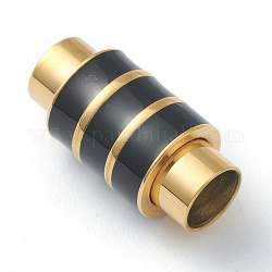304 Edelstahl-Magnet Schließen, Tube, golden, 20x7~10 mm, Innendurchmesser: 6 mm