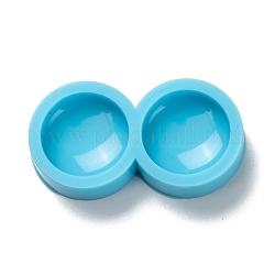 Moules en silicone pendentif bricolage, pour la fabrication de boucles d'oreilles, moules de résine, pour la résine UV, ronde, bleu profond du ciel, 16x31x6mm, diamètre intérieur: 13 mm