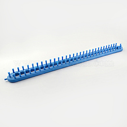 Plastique métier bobine de tricotage pour cordon de fil tricoteuse, bleuet, 57x5x3 cm