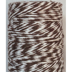 4-lagige Makramee-Baumwollkordel, gedrehtes Baumwollseil, für das Handwerk, Geschenkpapier, Sattelbraun, 1 mm, ca. 32.8 Yard (30m)/Rolle