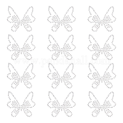 Fingerinspire Glitter Hotfix Strass (Schmelzkleber auf der Rückseite), Kostüm-Zubehör, Schmetterling, Kristall, 52x49 mm