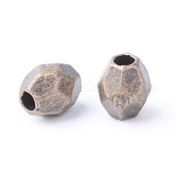Tibetan Style Alloy Spacer Beads, Oval, Cadmium Free & Nickel Free & Lead Free, Antique Bronze, 4x3.5mm, Hole: 1mm, about 7600pcs/1000g