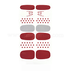 Nagelkunstaufkleber der vollen Abdeckung, selbstklebend, für Nagelspitzen Dekorationen, rot, 10x5.5 cm