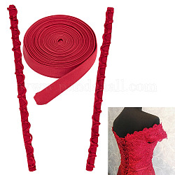 Benecreat 1 ensemble de remplacement de fermeture éclair pour robe de mariée, Kit de corset artisanal réglable rouge, accessoires de robe pour robe de bal, sangle