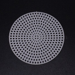 DIY flache runde Plastikgitterfolie, zum Stricken von Taschenbodenzubehör, weiß, 7.6x0.15 cm