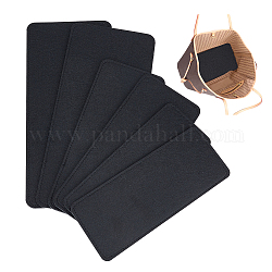 Pandahall elite 6 pièces 3 style fibre chimique feutre sac fond shapers, pour sac à tricoter, accessoires de bricolage fait main, noir, 257~375x110~170x4mm, 2 pièces / style