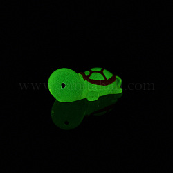 Cabochon di animali marini in resina traslucida luminosa, piccola tartaruga, bisque, 23x13x8.5mm