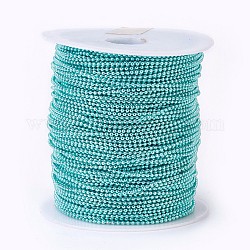 Iron Ball Chains, Soldered, with Spool, Electrophoresis, Turquoise, 1.5mm, about 100yards/roll(91.44m/roll)