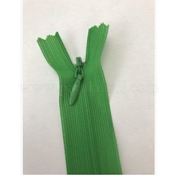 Accessoires de vêtement, fermeture à glissière en nylon, composants de fermeture à glissière, vert de mer moyen, 40x2.5 cm