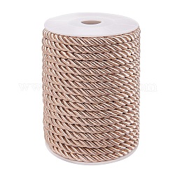 Hilo de nylon, cuerda retorcida, bronceado, 5 mm, aproximamente 18~19yards / rodillo (16.4~17.4 m / rollo)