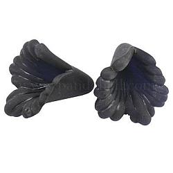 Акриловые бусины, матовые, цветок, окрашивают в черный цвет, шириной около 12 мм, 12 мм длиной, толстый 1.8 мм , отверстие : 1.5 мм
