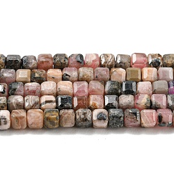 Chapelets de perles en rhodonite naturelle, cube à facettes, 2mm, Trou: 0.5mm, Environ 165 pcs/chapelet, 14.96'' (38 cm)