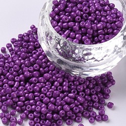 焼付塗装ガラスシードビーズ  暗紫色  12/0  1.5~2mm  穴：0.5~1mm  約30000個/袋