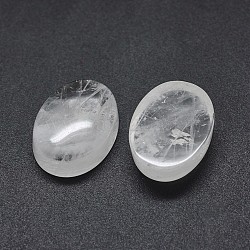 Cabuchones de cristal de cuarzo natural, cabujones de cristal de roca, oval, 13.5~14x9.5~10x5~6mm
