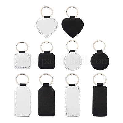 Pandahall Elite Sublimation Blank Keychain Kits Transfer Keychain