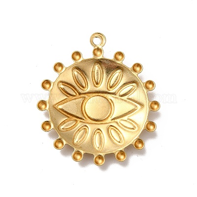 Pendentif de support de cabochon en laiton&nbsp;KK-G441-04G-1