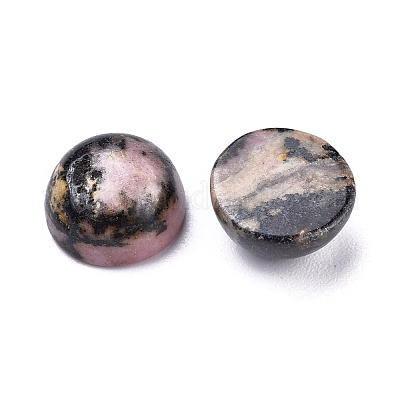 Cabochon Rhodonite naturale&nbsp;G-P393-R68-12MM-1