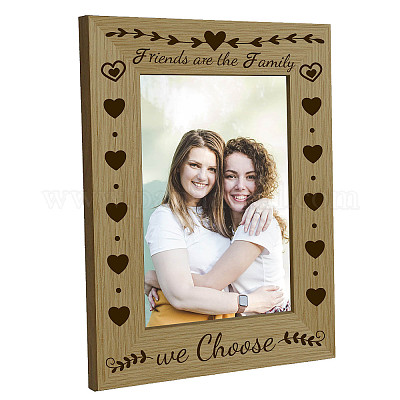 Wholesale CREATCABIN 4 x 6 Wood Picture Frame Engraved Photo