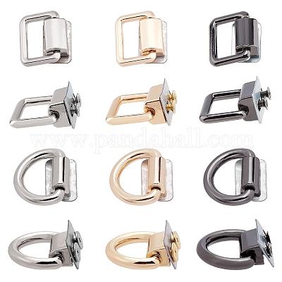 WADORN 12Set 6 Style Alloy D Shape Rings Clasps, with Iron Screws, for Bag  Replacement Accessories, Mixed Color, 22.4x25.7x8mm