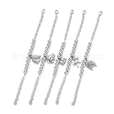 Wholesale 304 Stainless Steel Charm Bracelets 