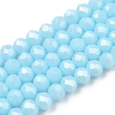 Chapelets de perles en verre électroplaqué&nbsp;EGLA-A034-P10mm-A04-1