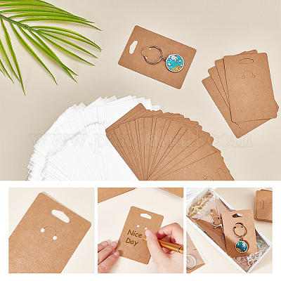 Wholesale AHANDMAKER 120 Sets Keychain Display Cards with Self