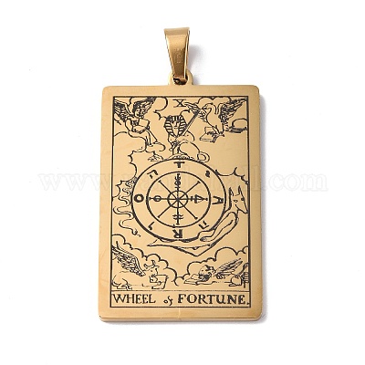 Pendentif en acier inoxydable 201&nbsp;STAS-B033-01G-10-1