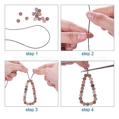 Beading Elastic, Assorted Colors, Flat Crystal Jewelry String for Beading,  0.8mm Wide Pick Colors 