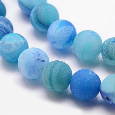 Chapelets de perle en agate géode druzy naturelle&nbsp;G-K166-09-14mm-06-1