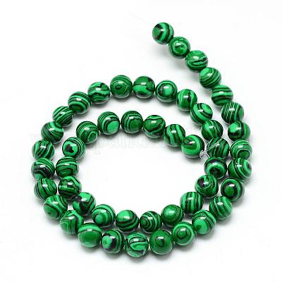 Synthetik Malachit Perlen Stränge&nbsp;G-T053-8mm-05-1