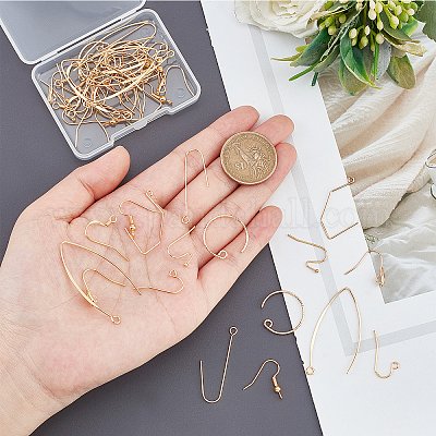 24 Crochets Pour Boucles D'Oreilles – Laiton Argenté 18mm, Sans Nickel, Neuf